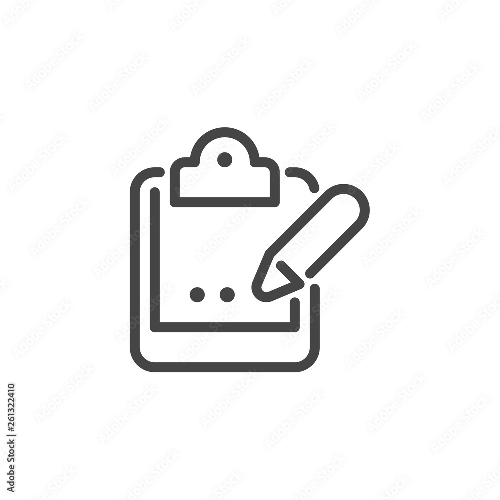 Calendar with Pencil Line Icon. Abstract Note in Organizer. Time Management, Schedule, Reminder Concept Sign. Vector Illustration Isolated for Web and App in Outline Style Calendar with Pencil Line Icon. Abstract Note in Organizer. Time Management, Schedule, Reminder Concept Sign. Vector Illustration Isolated for Web and App in Outline Style