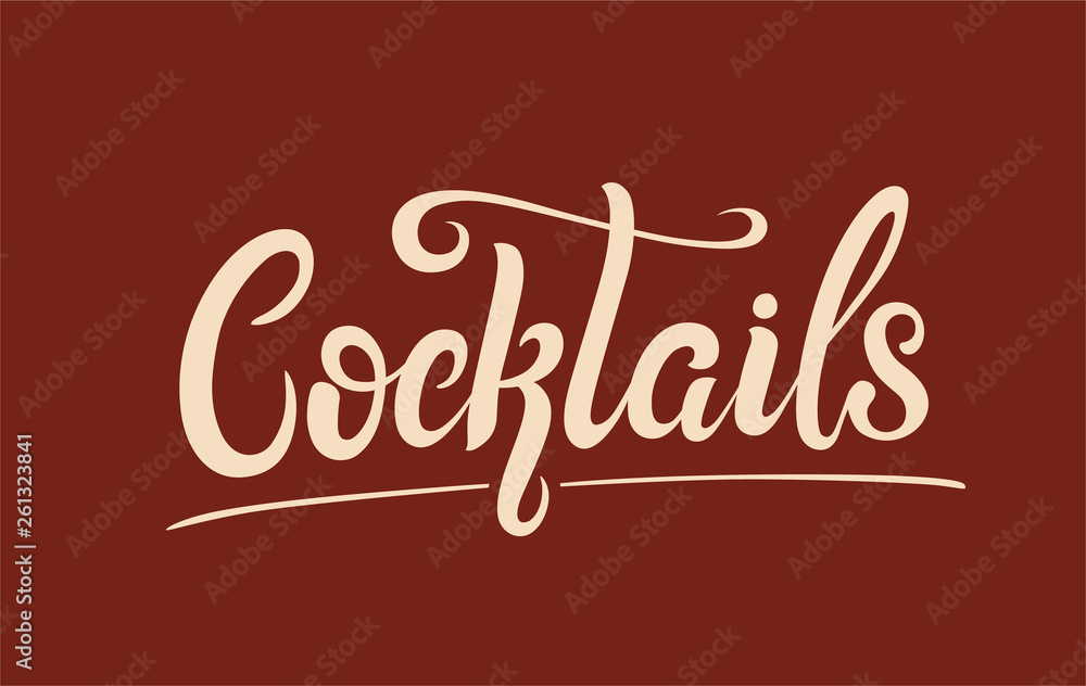 Cocktails menu title