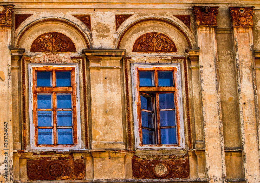 Window views in Sighisoara, Romania
