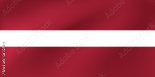 Vector national flag of Latvia. Illustration for sports competition, traditional or state events.