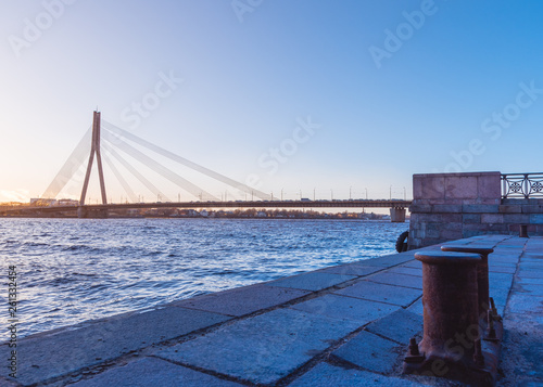 Vanšu Bridge, Riga, daugava