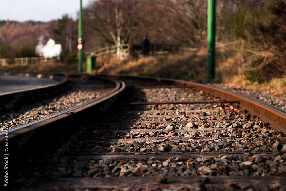 Fototapeta premium Tram Tracks at Beamish