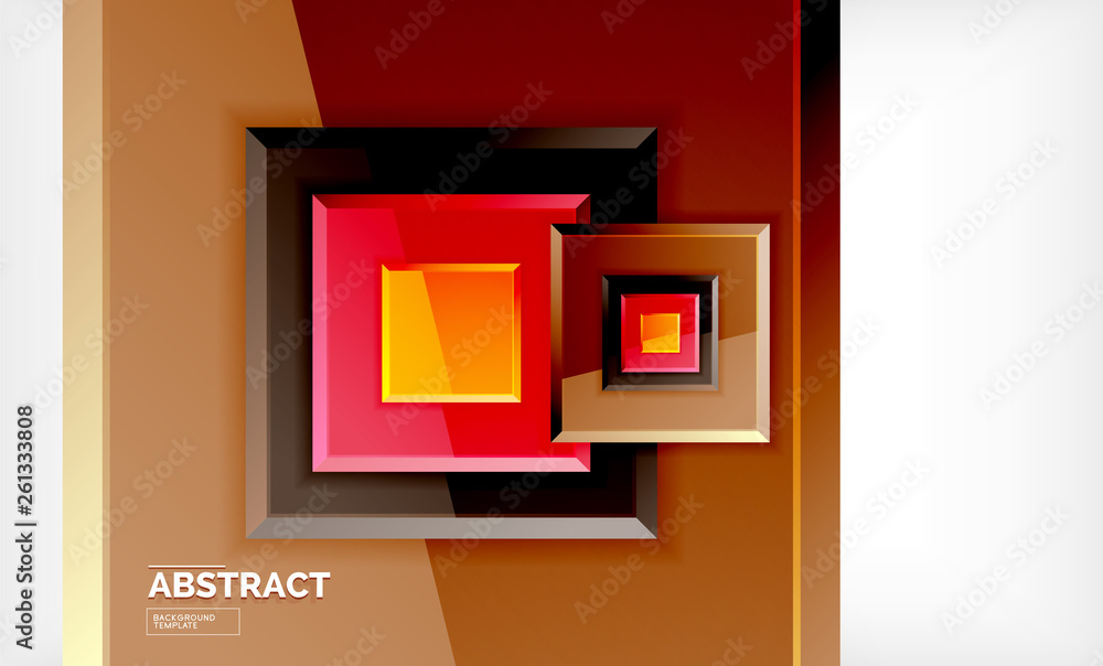 Square abstract background, glossy geometric design Square abstract background, glossy geometric design