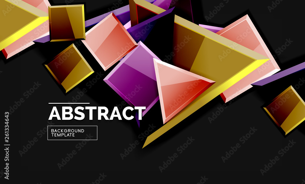 Glossy squares and triangles geometric backgrounds Glossy squares and triangles geometric backgrounds