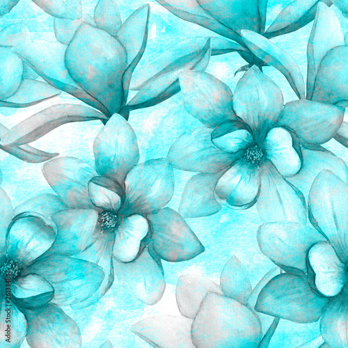Watercolor beautiful magnol...