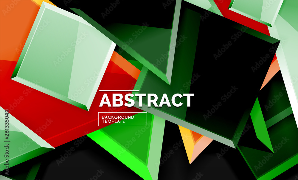 Glossy squares and triangles geometric backgrounds Glossy squares and triangles geometric backgrounds