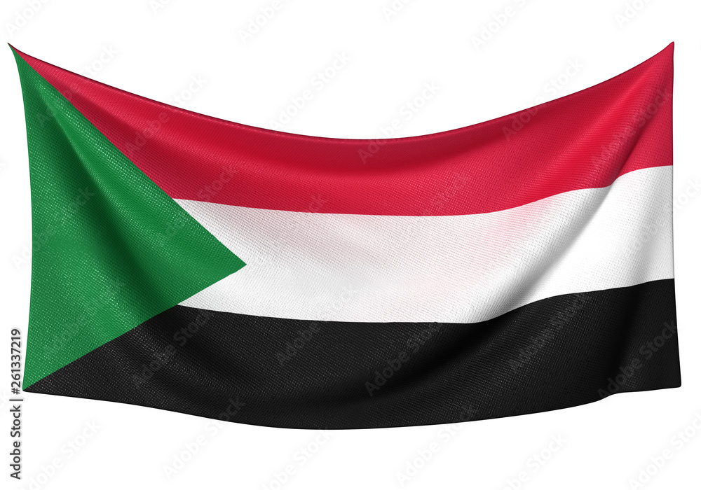 スーダン 国旗  比率1:2