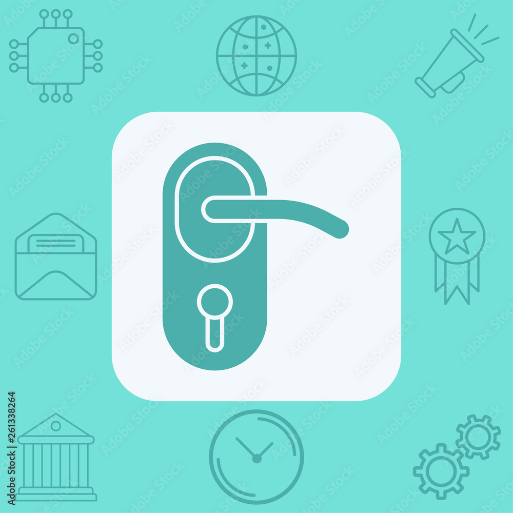 Door handle vector icon sign symbol Door handle vector icon sign symbol