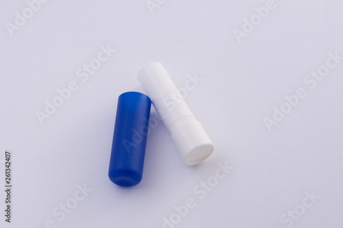 chat stick blue tube isolated on white background