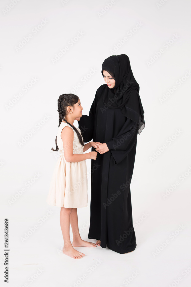 Arab mother with her daughter