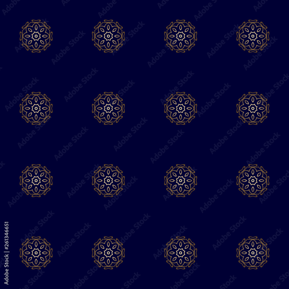 Seamless pattern with golden mandalas. Vector illustration. Seamless pattern with golden mandalas. Vector illustration.