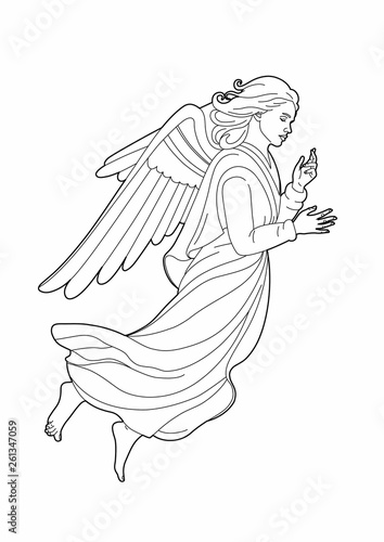 Drawing of a beautiful angel