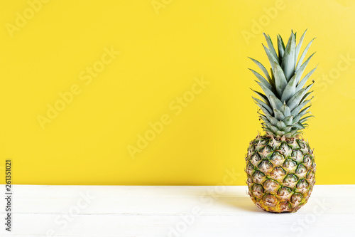 ripe pineapple place for text