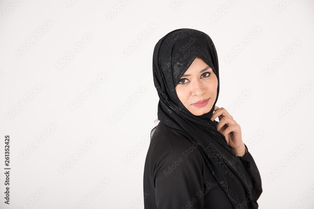 Arab woman on white background Arab woman on white background