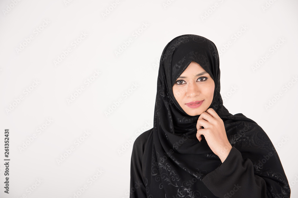 Arab woman on white background Arab woman on white background