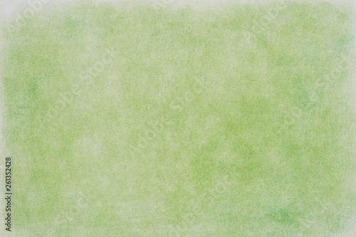 green pastel crayon on paper background texture