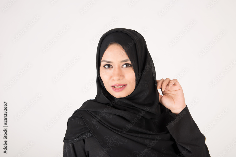 Arab woman on white background Arab woman on white background