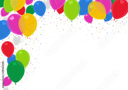 Colorful Party Balloons Bac...