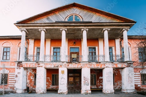 Khal'ch In Vetka District, Gomel region, Belarus. Old Palace Manor House Of Landowner Voynich-Senozhetskih Village Khal'ch. photo