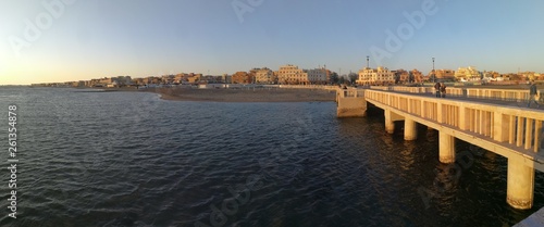Ostia - Panoramica dal pontile al tramonto