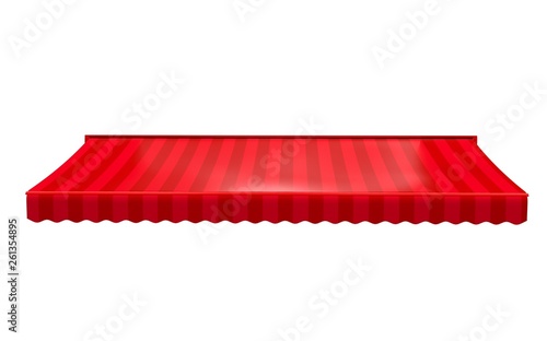Cafe awning. 3d rendering.