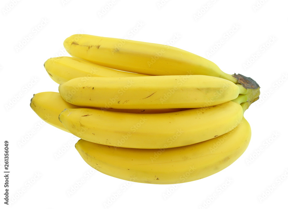 Bunch of bananas isolated on white background