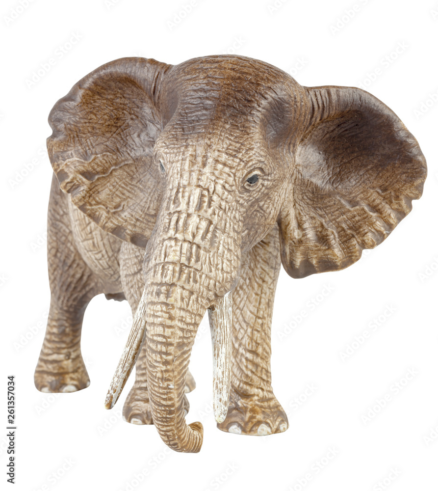 Fototapeta premium Elephant statue on white background 