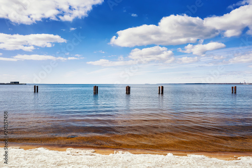Bright colored sea landscap...