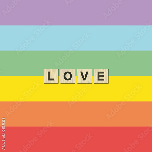 Tolerance and peace raimbow flag.