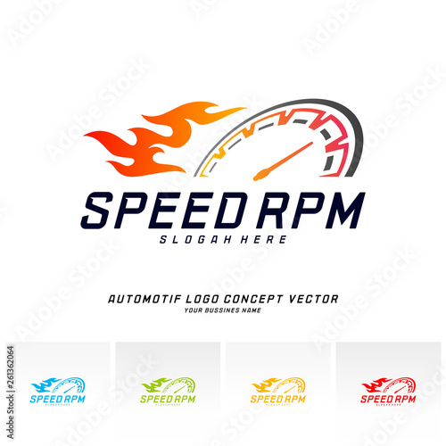 Speed logo design vector. Fast Speedometer logo design template. icon symbol