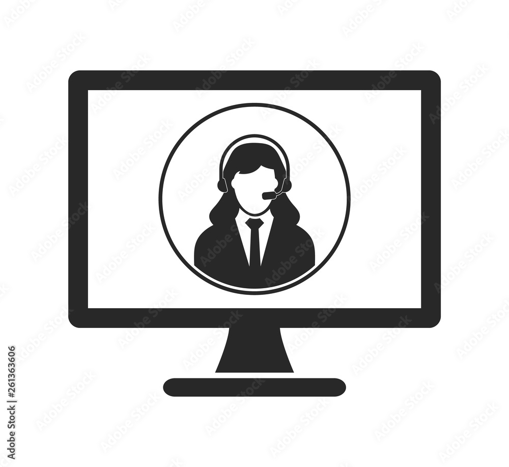 Online Customer Service Icon. Flat style vector EPS. Online Customer Service Icon. Flat style vector EPS.