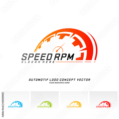 Speed logo design vector. Fast Speedometer logo design template. icon symbol
