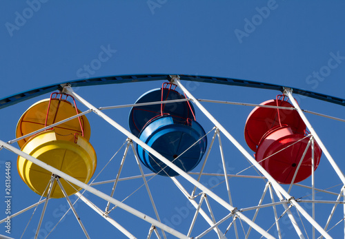 ferris wheel on blue sky