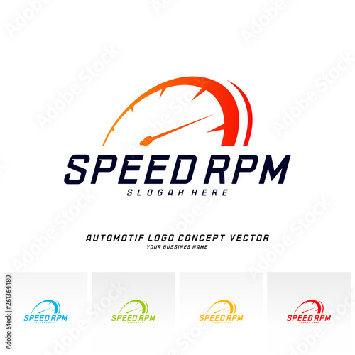 Speed logo design vector. Fast Speedometer logo design template. icon symbol