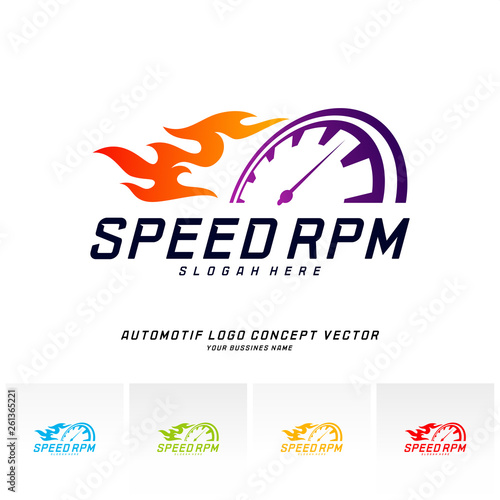 Speed logo design vector. Fast Speedometer logo design template. icon symbol