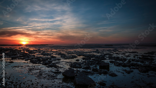 sunset over the sea