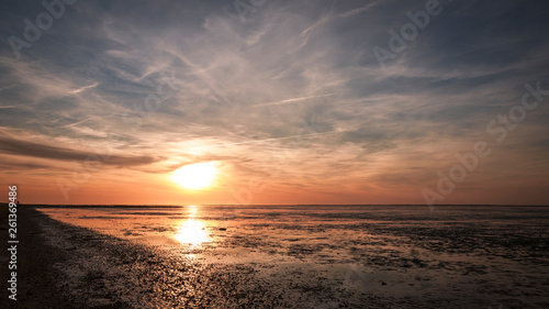 sunset on the beach