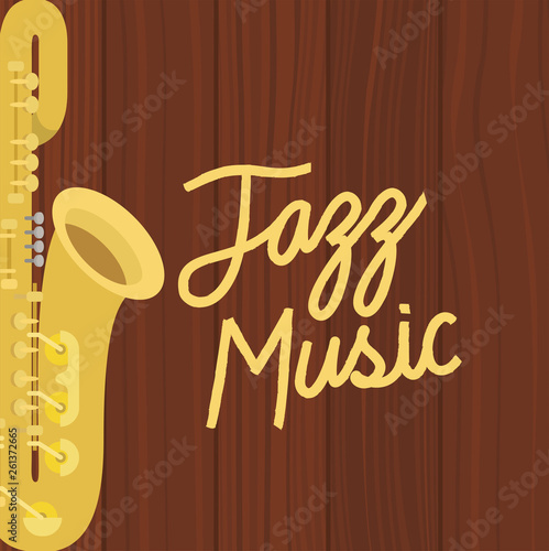 Canvas Print jazz day poster with saxophone