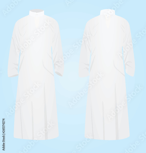 Arabic clothes kaftan. vector illustration