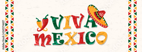 Viva Mexico quote banner for mexican celebration