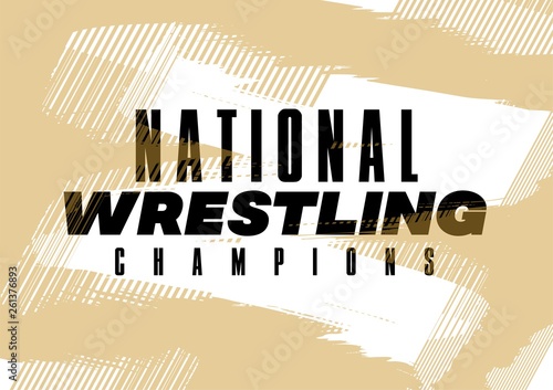 wrestling national champions  logo sport