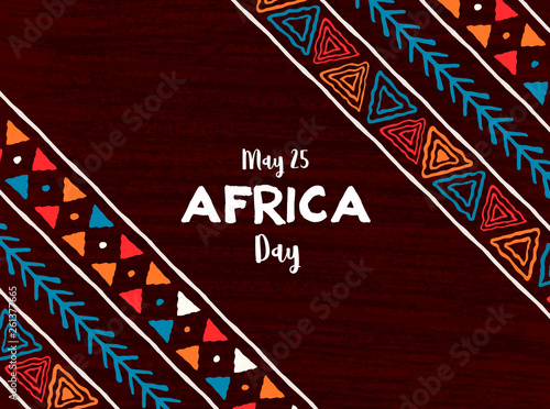 Africa Day card of traditional african art