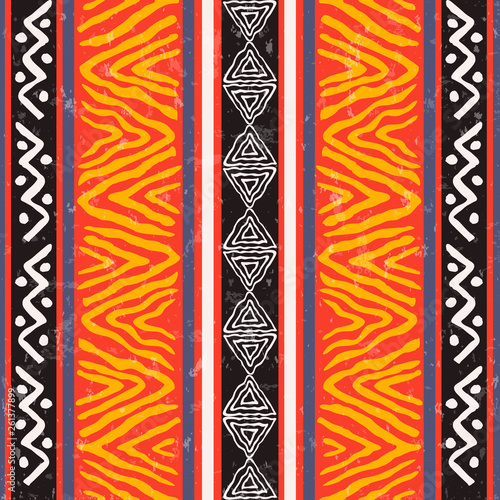 Wild ethnic african art background pattern