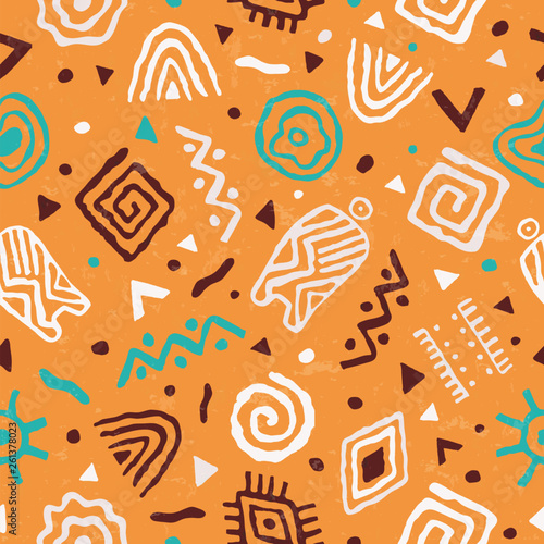 Abstract african art tribal seamless pattern