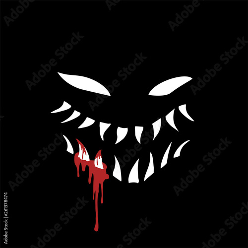 terrifying face illustration