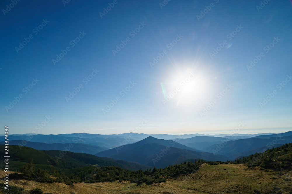 Landscape of the Ukrainian Carpathian Mountains, Chornohora Landscape of the Ukrainian Carpathian Mountains, Chornohora