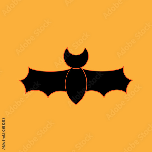 Batman on the orange background