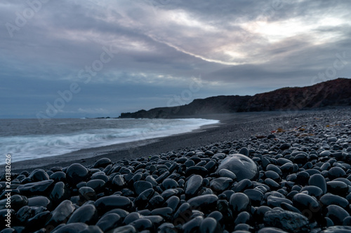 Icelandic Black Pebble Beach