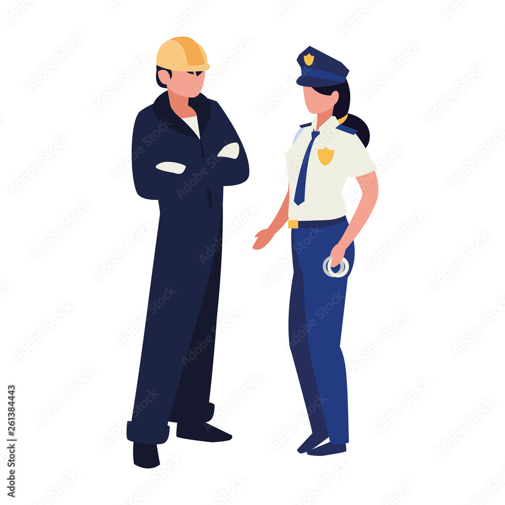 couple of professional workers characters couple of professional workers characters