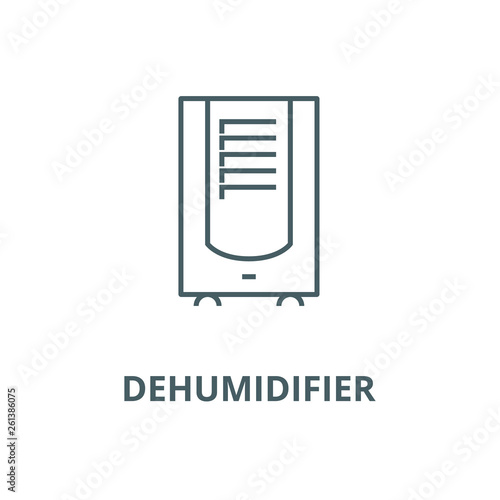 Dehumidifier line icon, vector. Dehumidifier outline sign, concept symbol, illustration